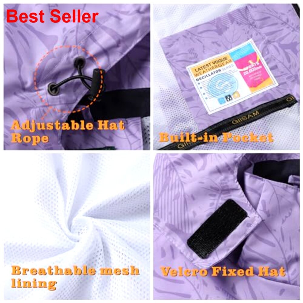 Waterproof Windproof Lightweight Rain Jacket With… - image 5